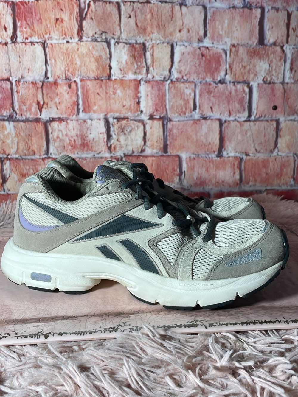 Reebok Premier Road Unisex Athletic Running Shoes in Light Gray and Dark Gray